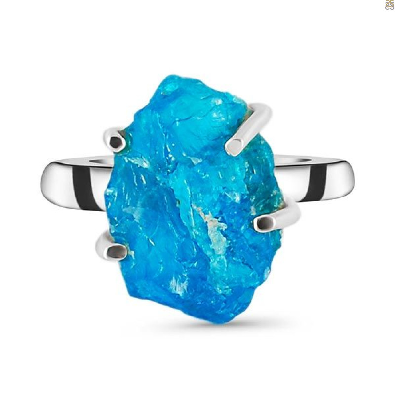 Neon Apatite Rough Adjustable Ring-ADJ-R NAR-2-19