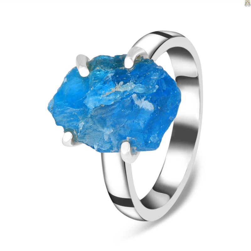 Neon Apatite Rough Adjustable Ring-ADJ-R NAR-2-19