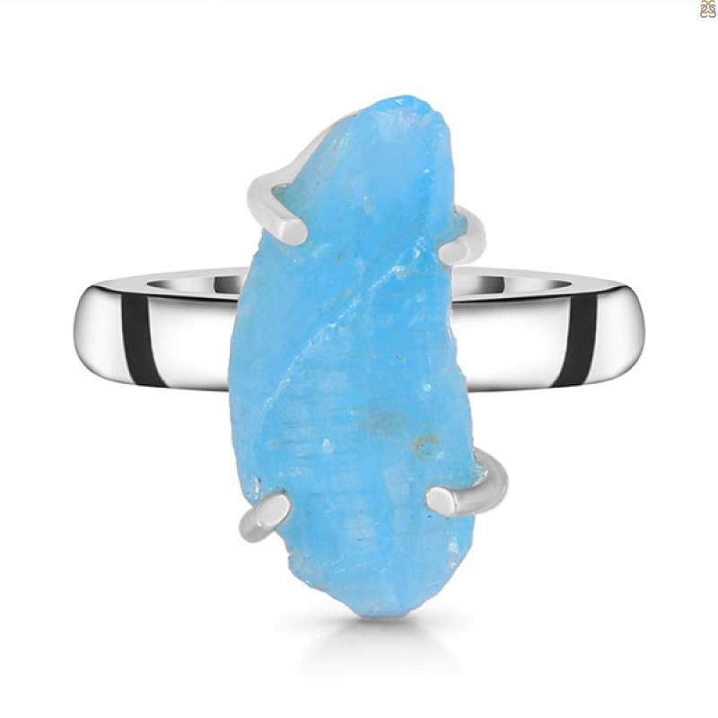 Neon Apatite Rough Ring-R-Size-6 NAR-2-201