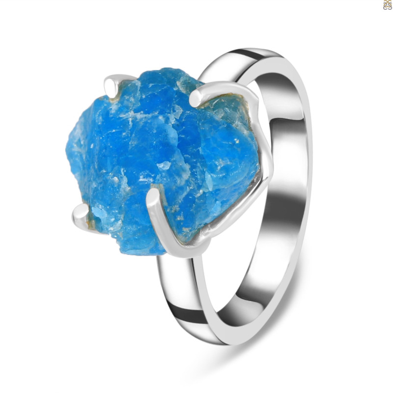 Neon Apatite Rough Adjustable Ring-ADJ-R NAR-2-21