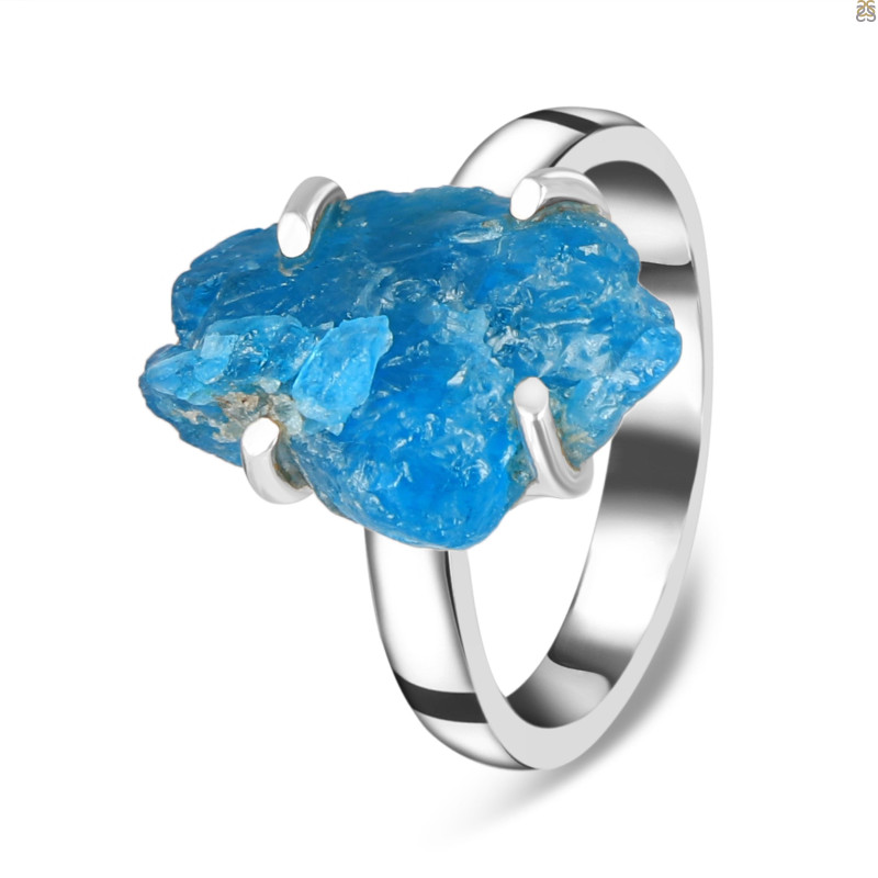 Neon Apatite Rough Adjustable Ring-ADJ-R NAR-2-22