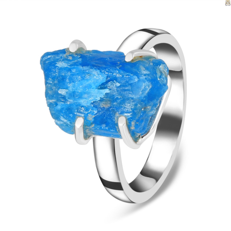 Neon Apatite Rough Adjustable Ring-ADJ-R NAR-2-23