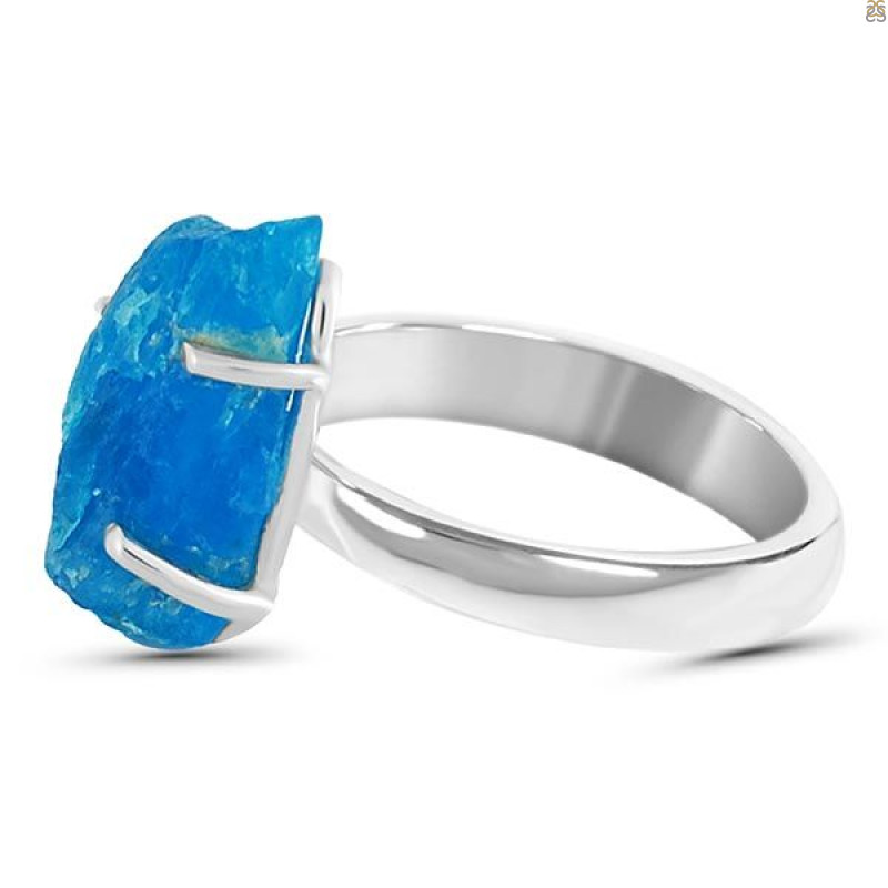 Neon Apatite Rough Adjustable Ring-ADJ-R NAR-2-23
