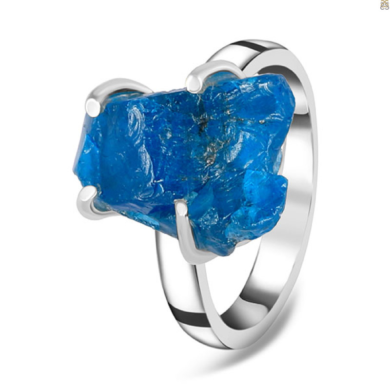 Neon Apatite Rough Ring-R-Size-5 NAR-2-232