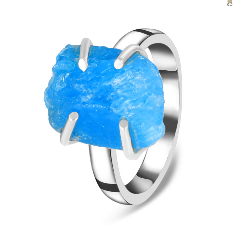 Neon Apatite Rough Adjustable Ring-ADJ-R NAR-2-24