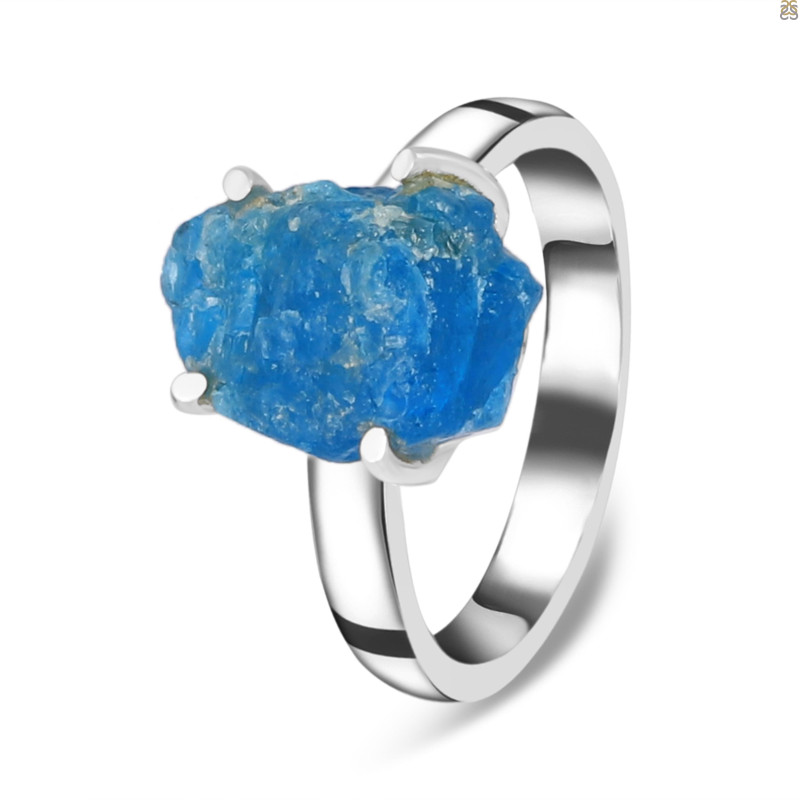 Neon Apatite Rough Adjustable Ring-ADJ-R NAR-2-26