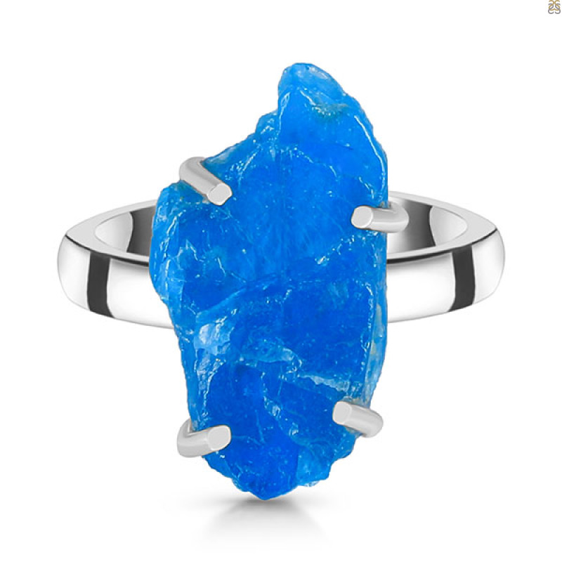 Neon Apatite Rough Ring-R-Size-5 NAR-2-260