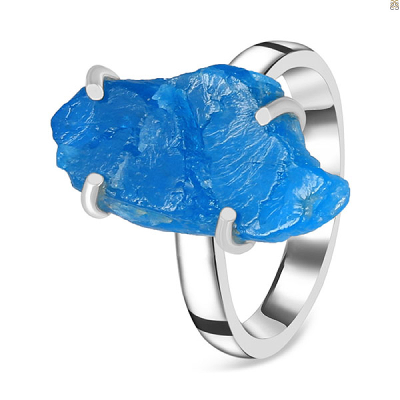 Neon Apatite Rough Ring-R-Size-5 NAR-2-260