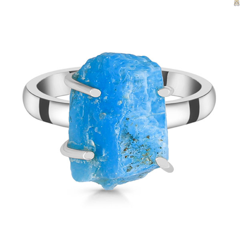 Neon Apatite Rough Ring-R-Size-8 NAR-2-265