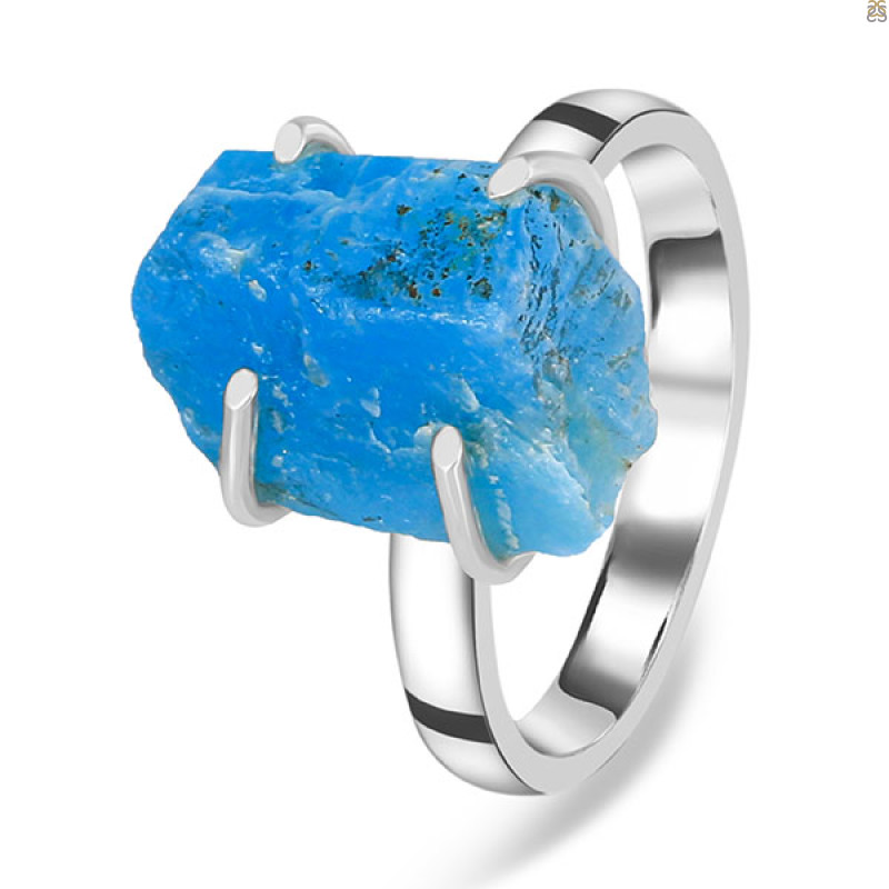 Neon Apatite Rough Ring-R-Size-8 NAR-2-265
