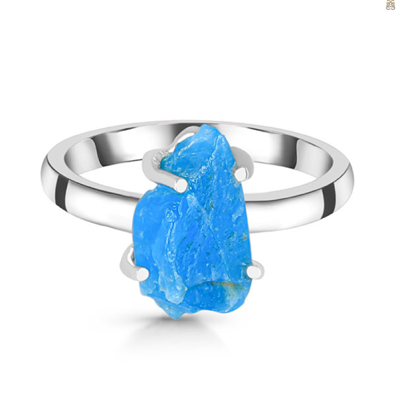 Neon Apatite Rough Ring-R-Size-8 NAR-2-277
