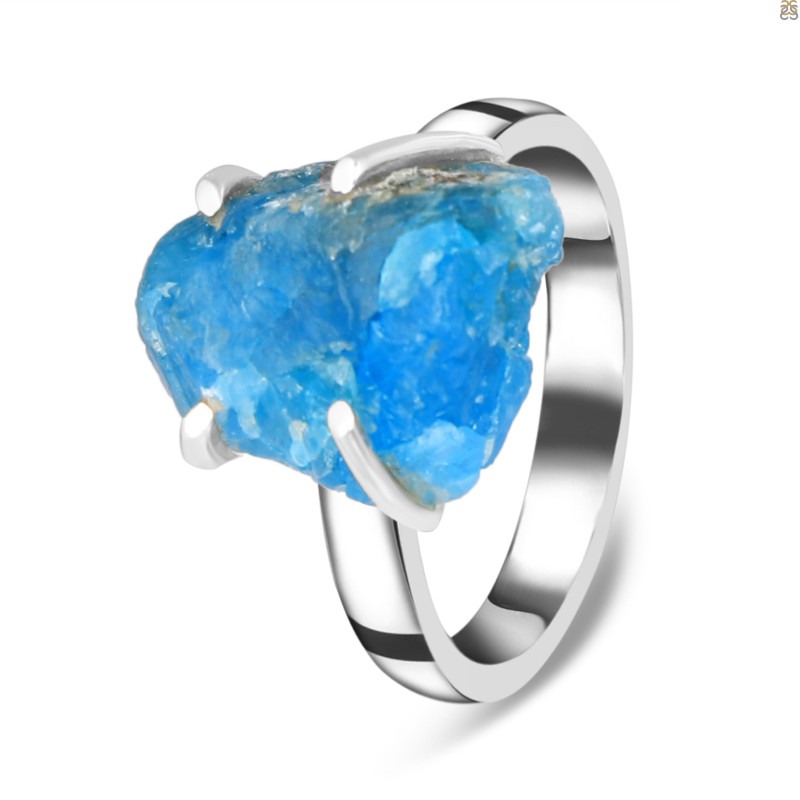 Neon Apatite Rough Adjustable Ring-ADJ-R NAR-2-28