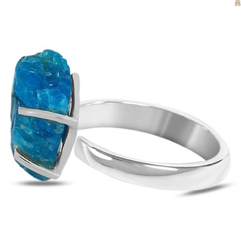 Neon Apatite Rough Adjustable Ring-ADJ-R NAR-2-28