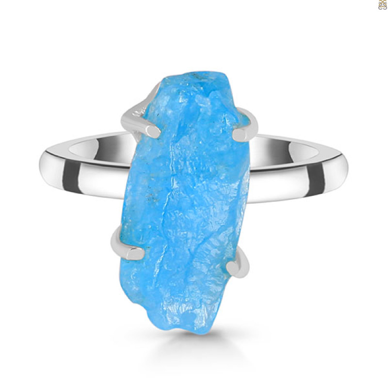 Neon Apatite Rough Ring-R-Size-9 NAR-2-287