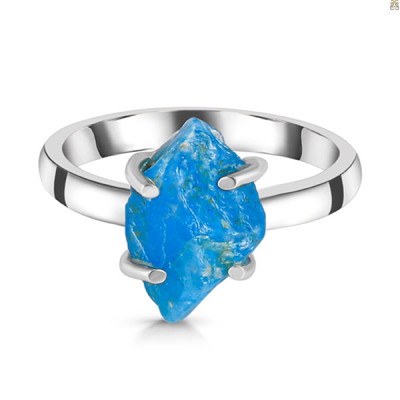 Neon Apatite Rough Ring-R-Size-10 NAR-2-293