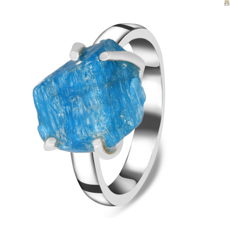 Neon Apatite Rough Adjustable Ring-ADJ-R NAR-2-3