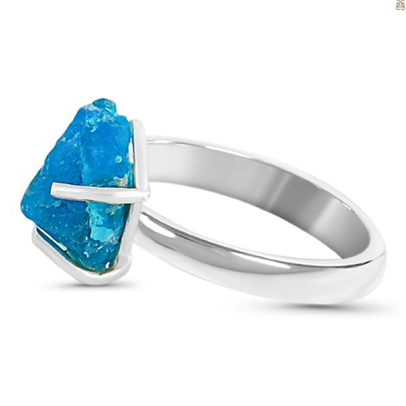Neon Apatite Rough Adjustable Ring-ADJ-R NAR-2-3