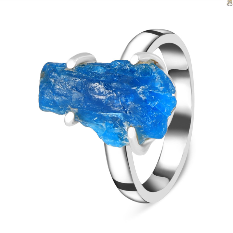 Neon Apatite Rough Adjustable Ring-ADJ-R NAR-2-31
