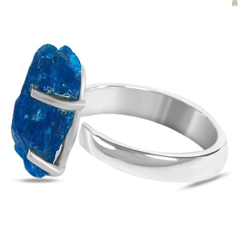 Neon Apatite Rough Adjustable Ring-ADJ-R NAR-2-31