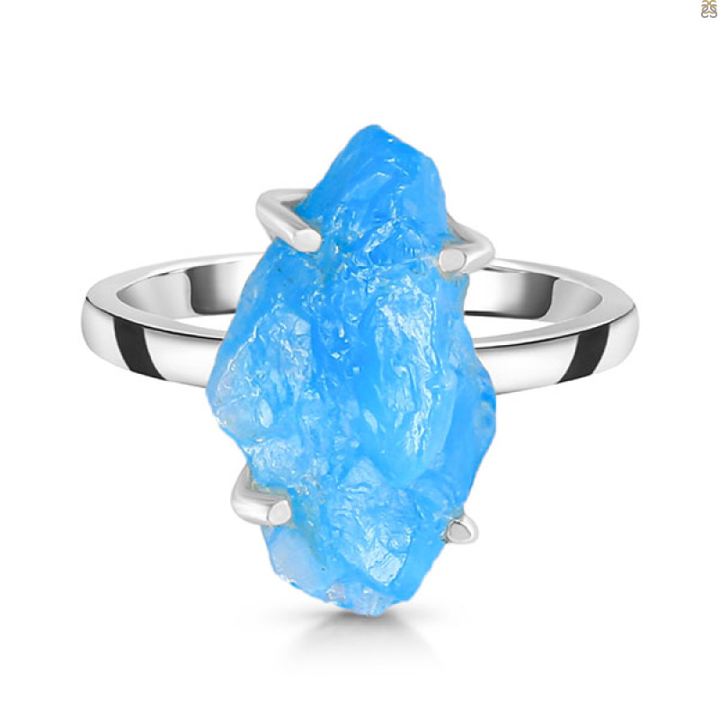 Neon Apatite Rough Ring-R-Size-7 NAR-2-313