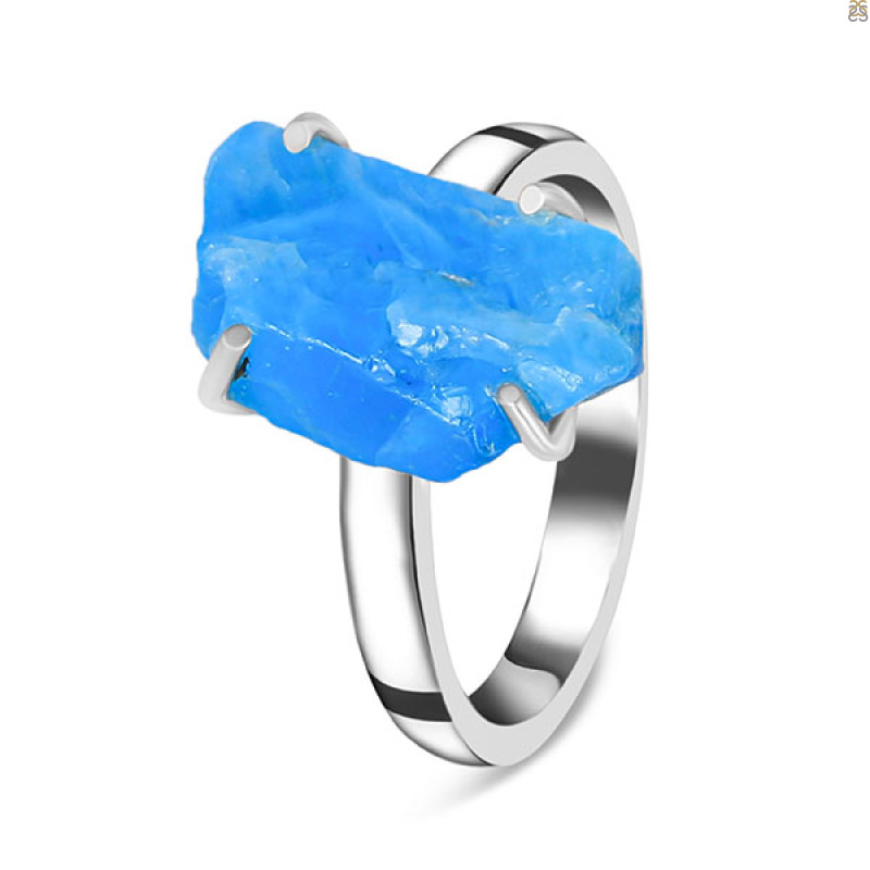 Neon Apatite Rough Ring-R-Size-9 NAR-2-314