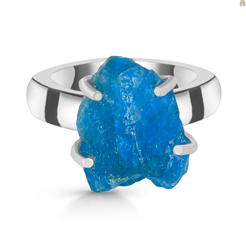 Neon Apatite Rough Ring-R-Size-5 NAR-2-318