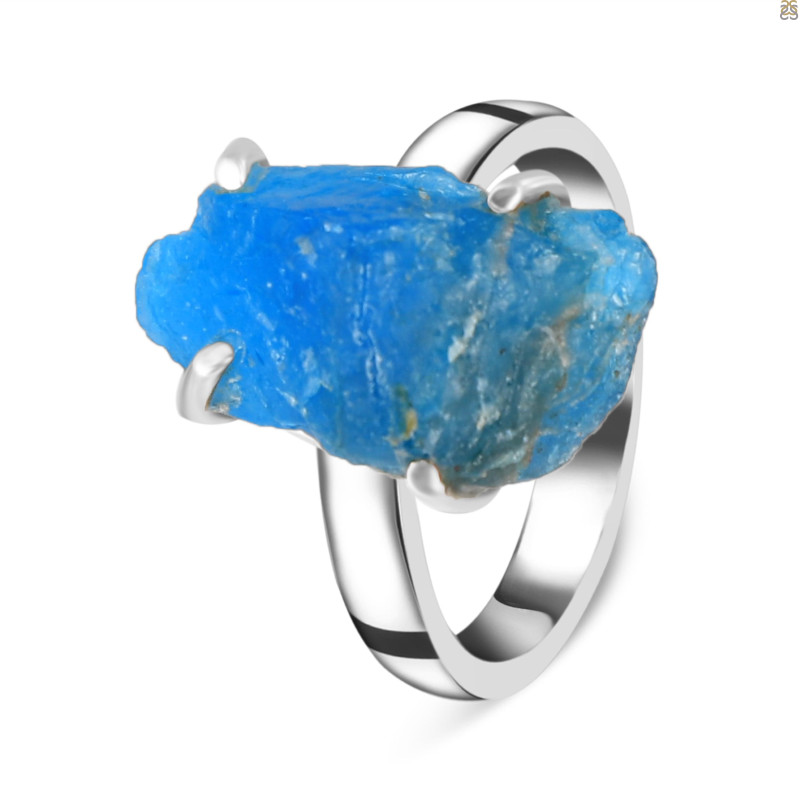Neon Apatite Rough Adjustable Ring-ADJ-R NAR-2-33