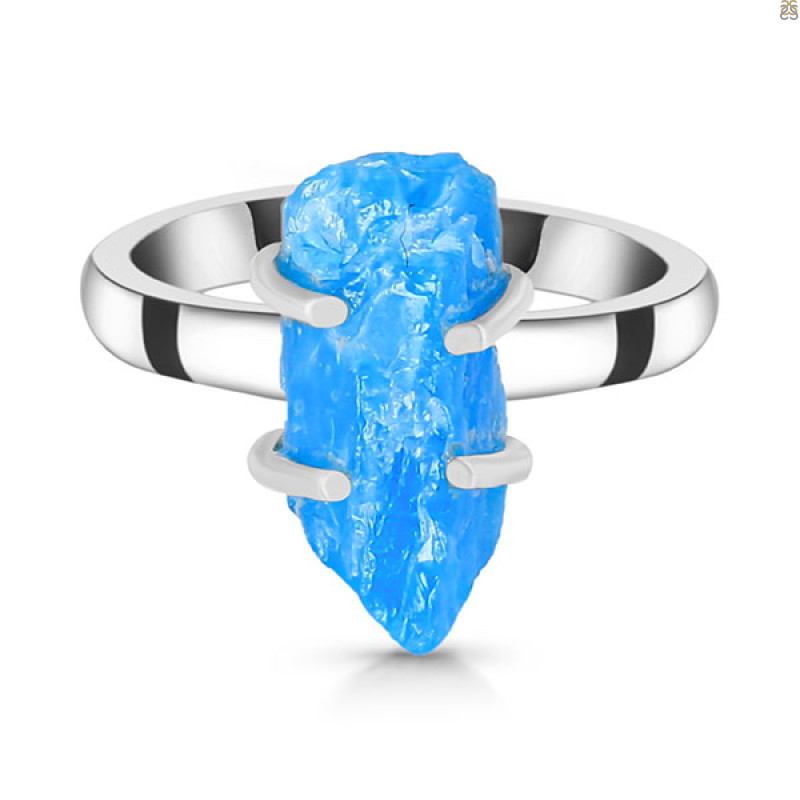 Neon Apatite Rough Ring-R-Size-7 NAR-2-330