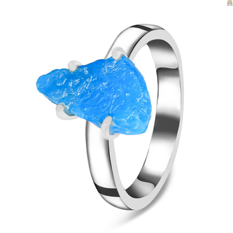 Neon Apatite Rough Ring-R-Size-9 NAR-2-332