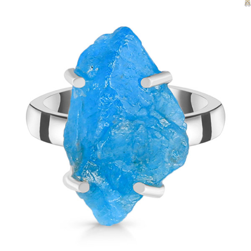 Neon Apatite Rough Ring-R-Size-5 NAR-2-333