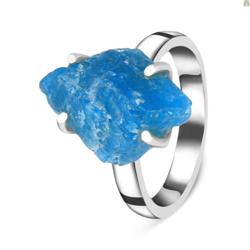 Neon Apatite Rough Adjustable Ring-ADJ-R NAR-2-34