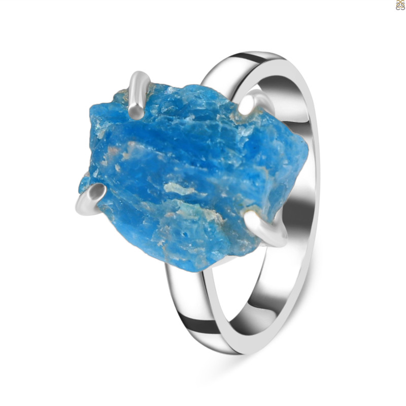 Neon Apatite Rough Adjustable Ring-ADJ-R NAR-2-36