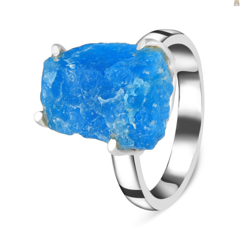 Neon Apatite Rough Adjustable Ring-ADJ-R NAR-2-37