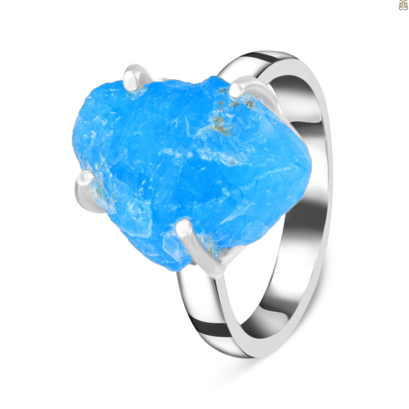 Neon Apatite Rough Adjustable Ring-ADJ-R NAR-2-38