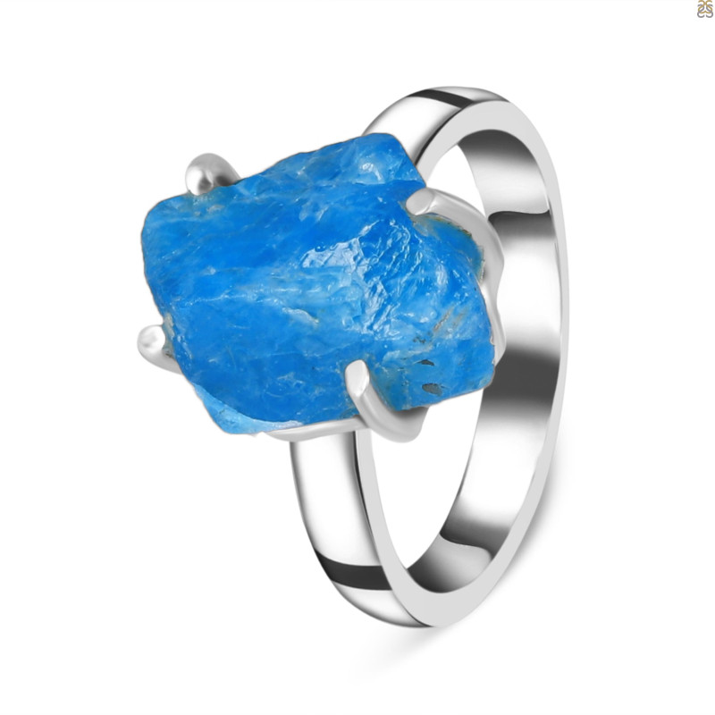 Neon Apatite Rough Adjustable Ring-ADJ-R NAR-2-39