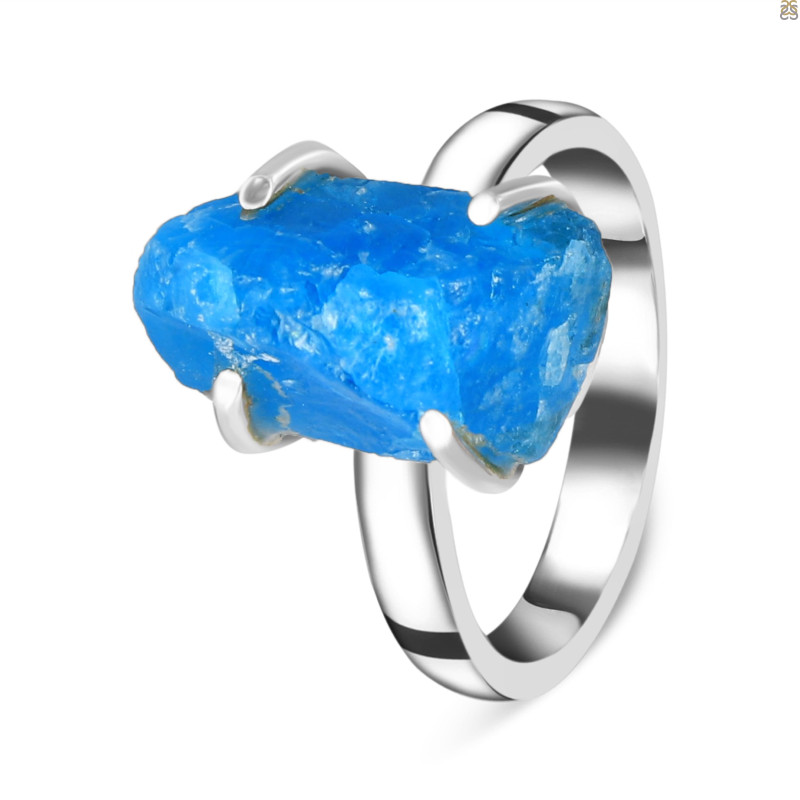 Neon Apatite Rough Adjustable Ring-ADJ-R NAR-2-40