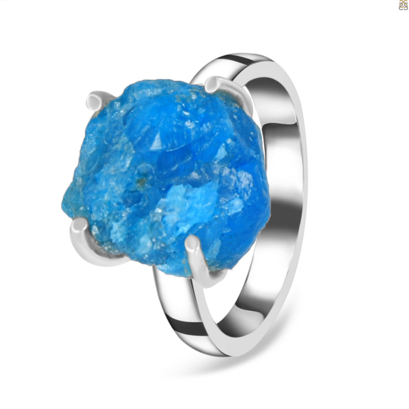Neon Apatite Rough Adjustable Ring-ADJ-R NAR-2-41
