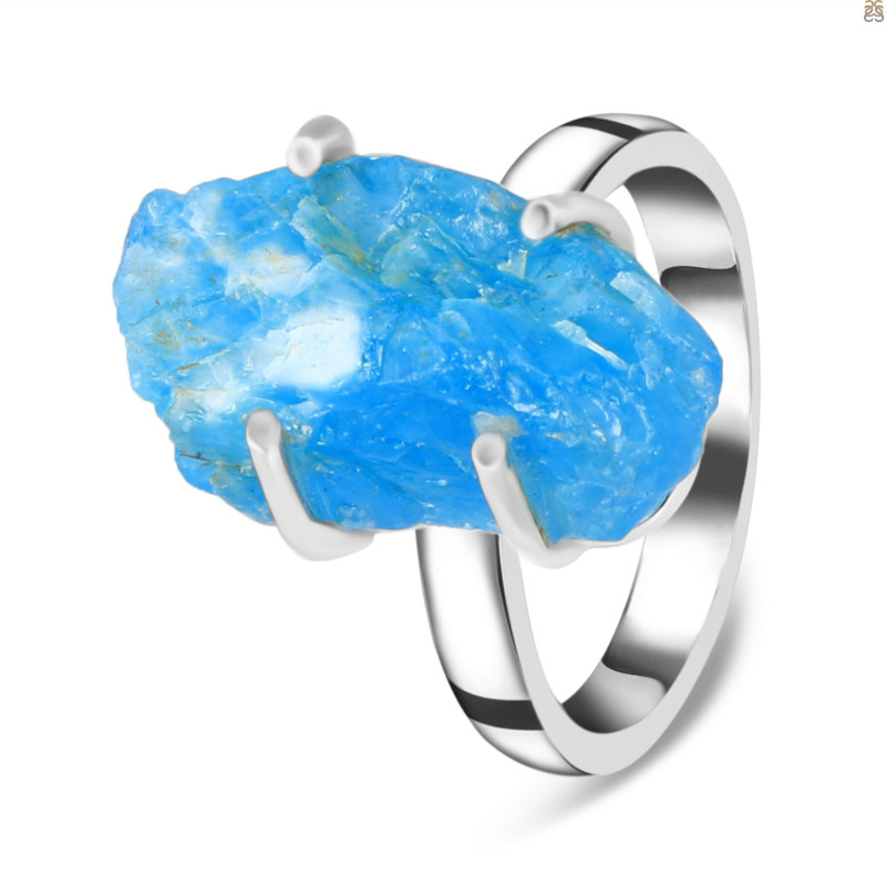 Neon Apatite Rough Adjustable Ring-ADJ-R NAR-2-42
