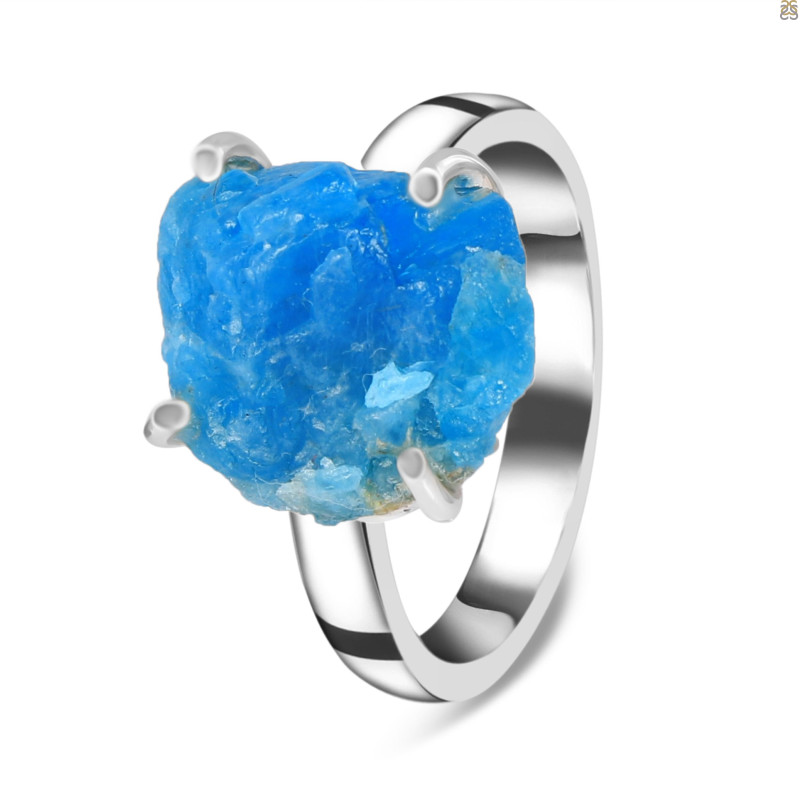 Neon Apatite Rough Adjustable Ring-ADJ-R NAR-2-45