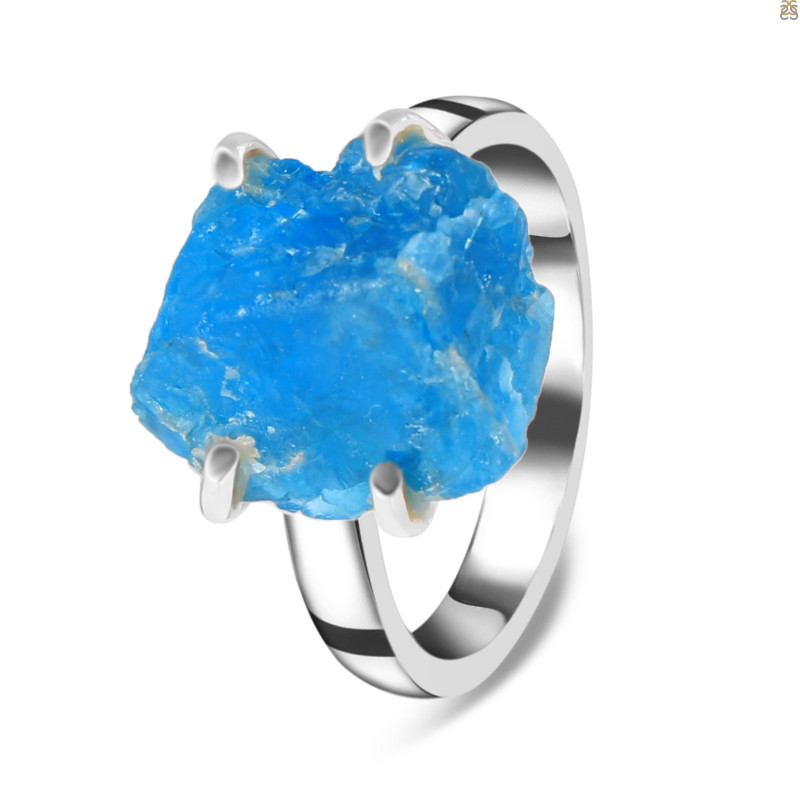 Neon Apatite Rough Adjustable Ring-ADJ-R NAR-2-46