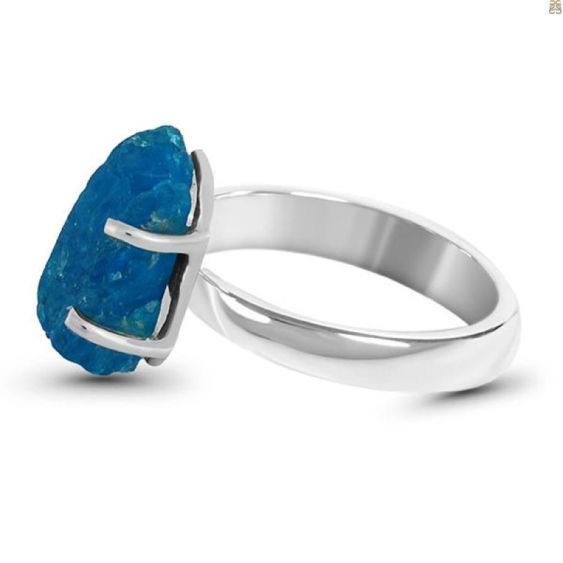 Neon Apatite Rough Adjustable Ring-ADJ-R NAR-2-46