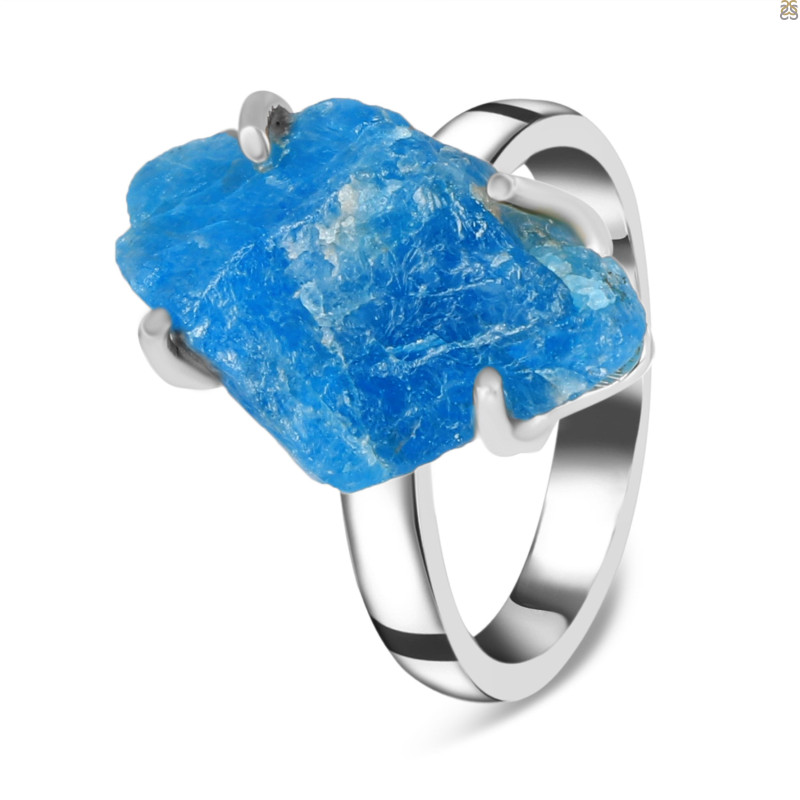 Neon Apatite Rough Adjustable Ring-ADJ-R NAR-2-47