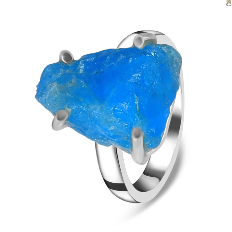 Neon Apatite Rough Adjustable Ring-ADJ-R NAR-2-48