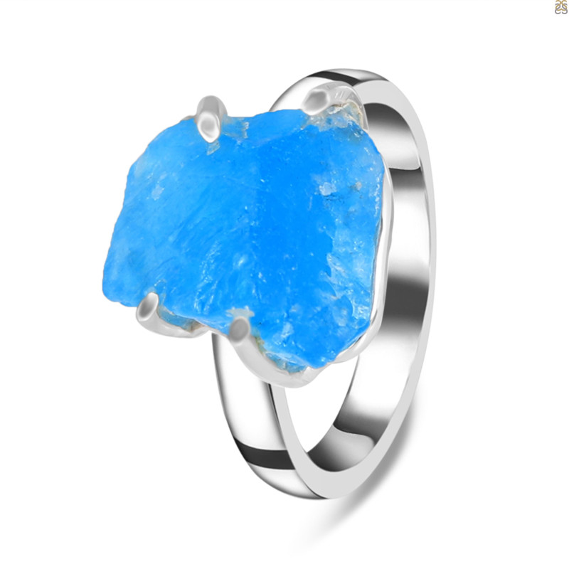 Neon Apatite Rough Adjustable Ring-ADJ-R NAR-2-49