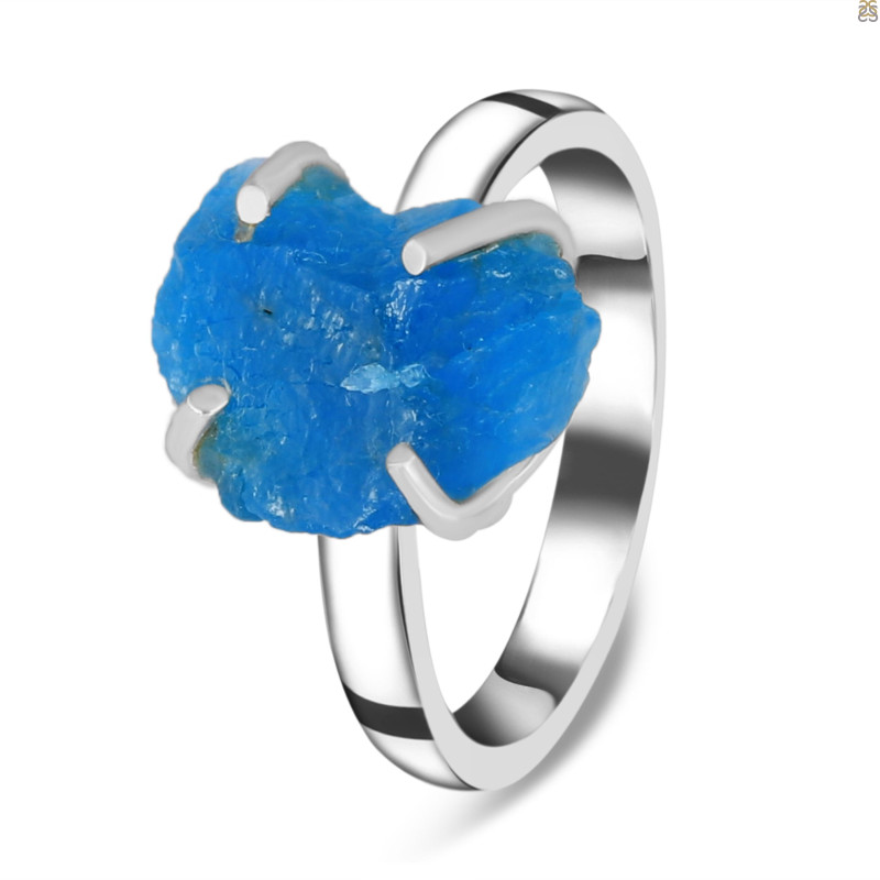 Neon Apatite Rough Adjustable Ring-ADJ-R NAR-2-5