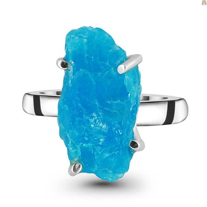 Neon Apatite Rough Adjustable Ring-ADJ-R NAR-2-52