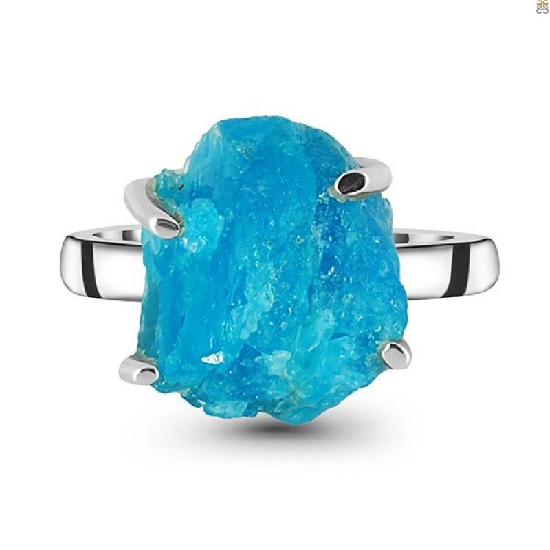 Neon Apatite Rough Adjustable Ring-ADJ-R NAR-2-53