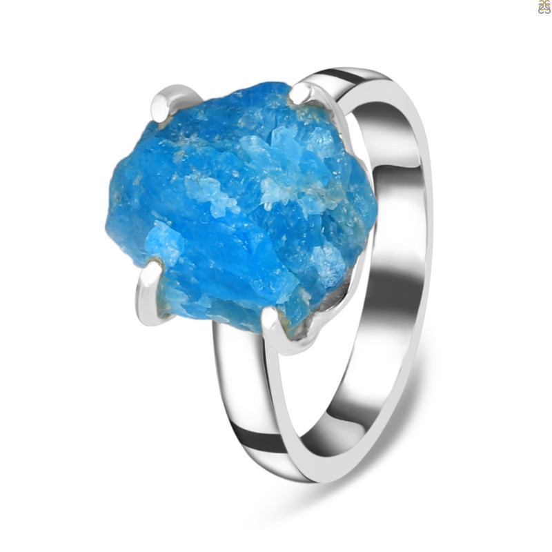 Neon Apatite Rough Adjustable Ring-ADJ-R NAR-2-53