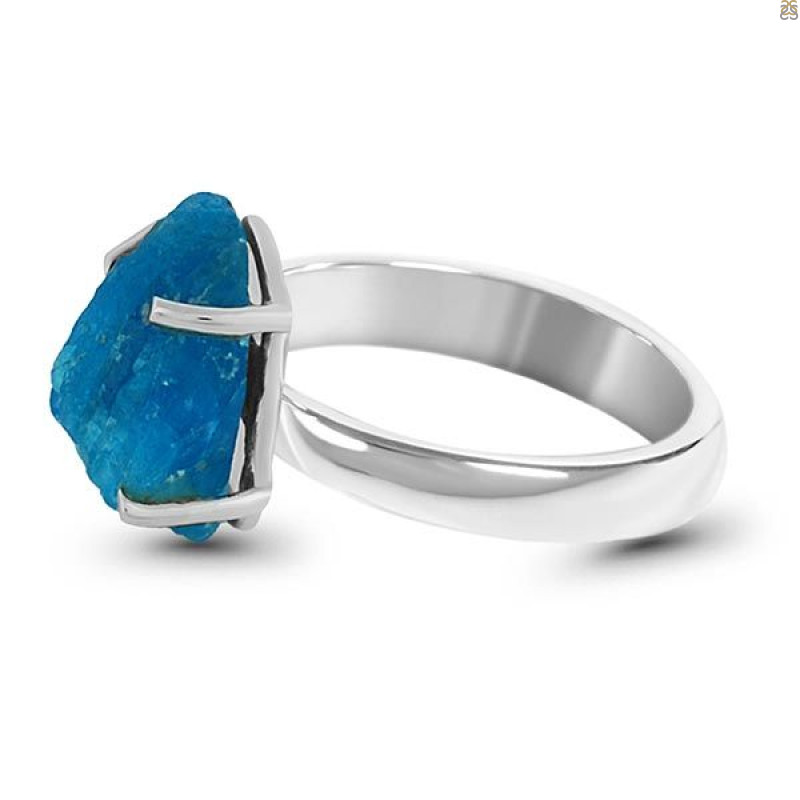 Neon Apatite Rough Adjustable Ring-ADJ-R NAR-2-53