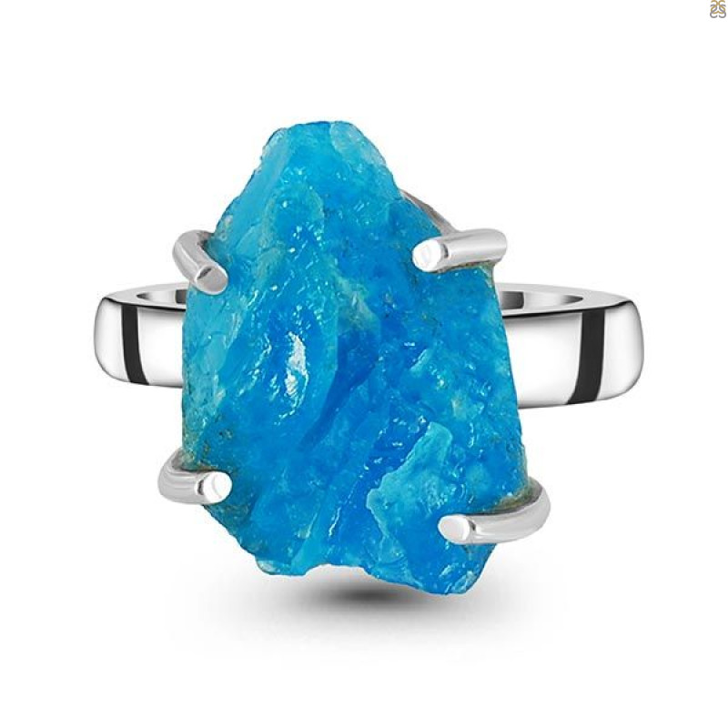 Neon Apatite Rough Adjustable Ring-ADJ-R NAR-2-54